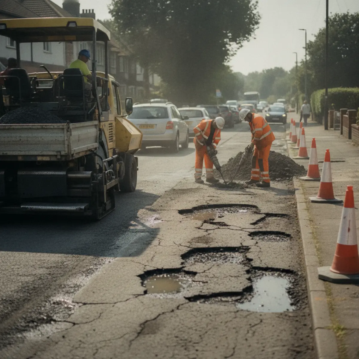 Expect even more potholes on UK roads after summer heatwaves, says RAC