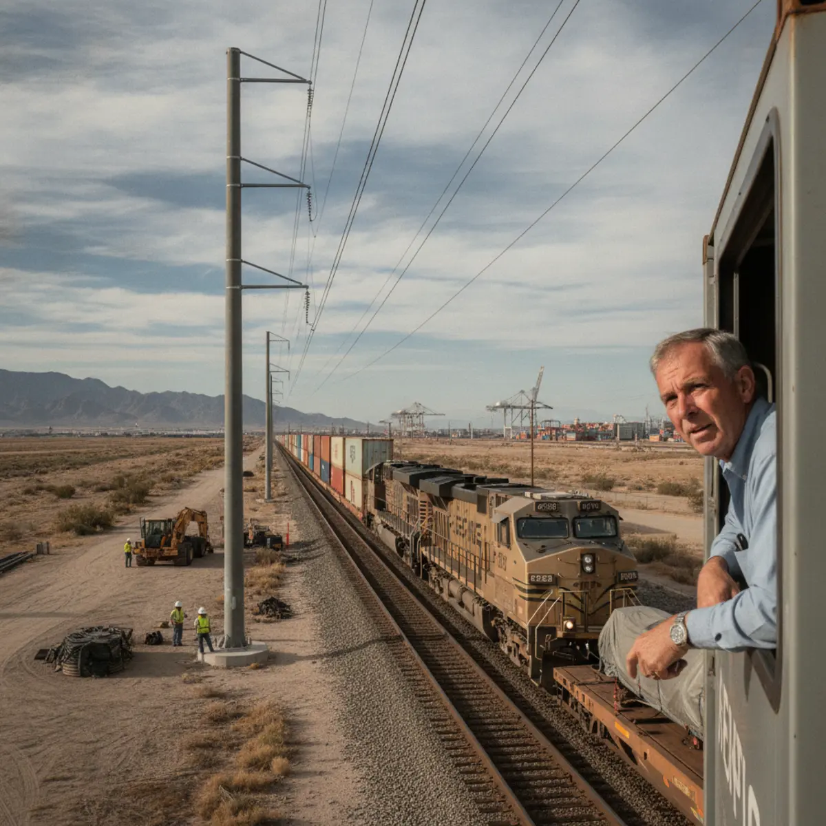 The DOT wants to string power lines along your freight railroad